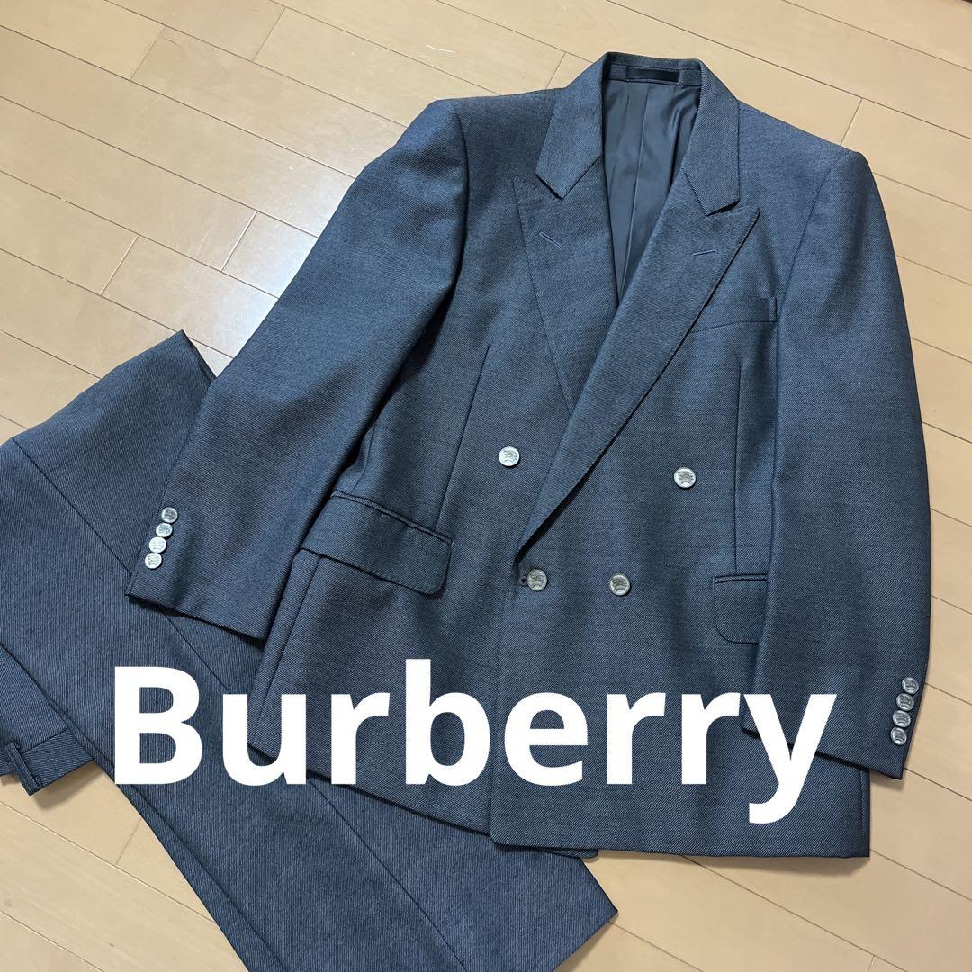 Burberryメンズスーツ　ウール　ダークグレー