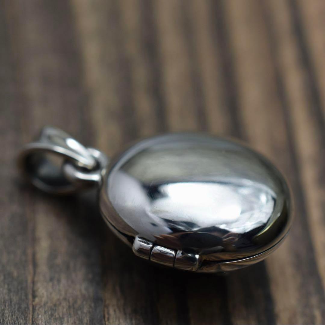 シルバー925 ロケット リリーペンダント 開閉隠しポケット ピルケース シルバー925 ロケット リリーペンダント 開閉隠しポケット ピルケース