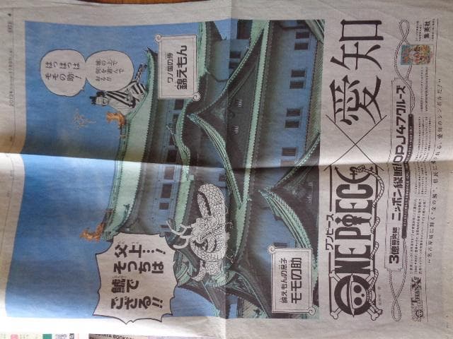 ワンピース　2013年　中日新聞　全面広告