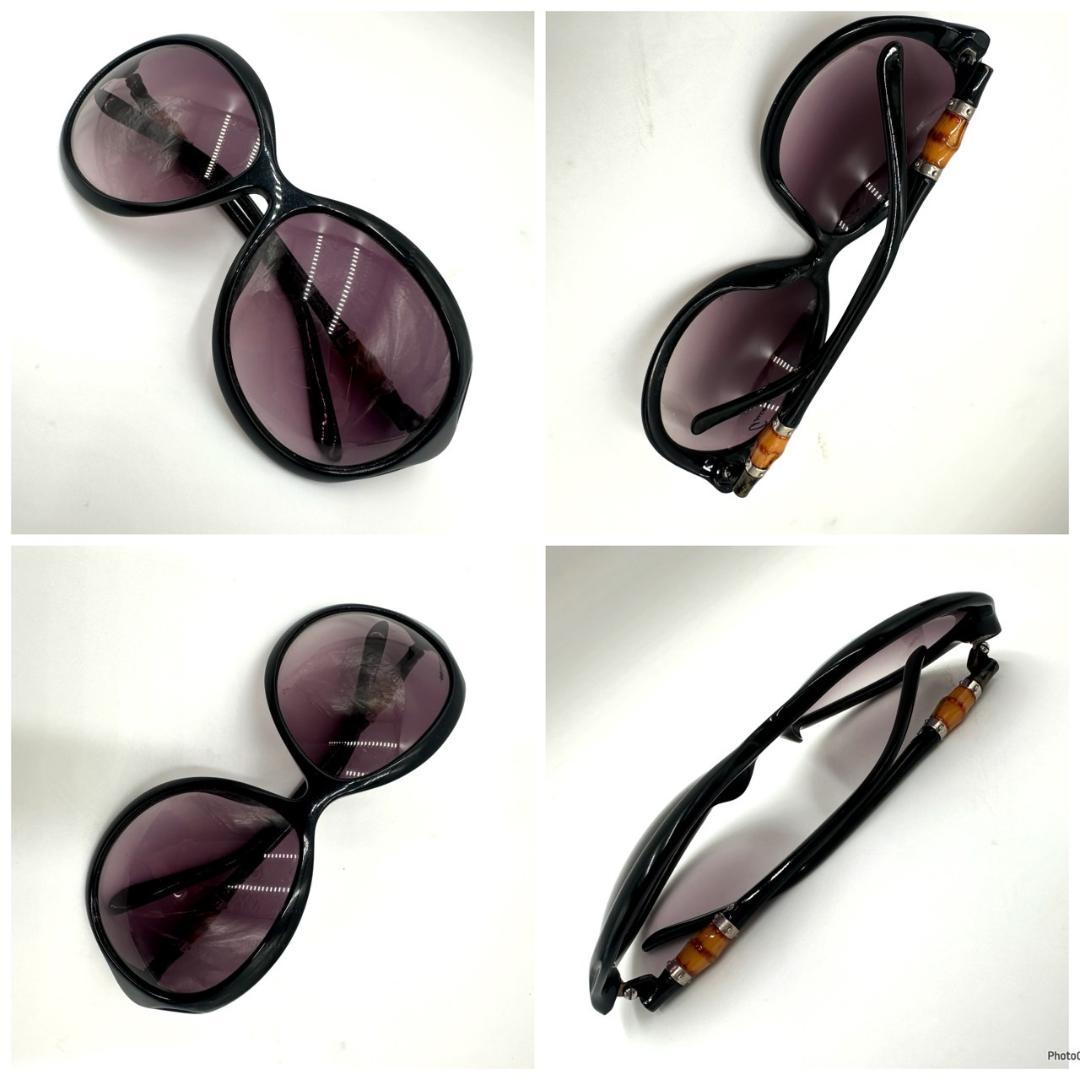 GUCCI グッチ　サングラス⑤ バンブー　ブラック　グラデーション　0306