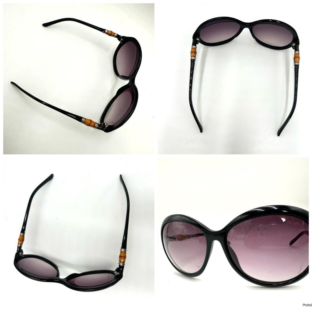 GUCCI グッチ　サングラス⑤ バンブー　ブラック　グラデーション　0306