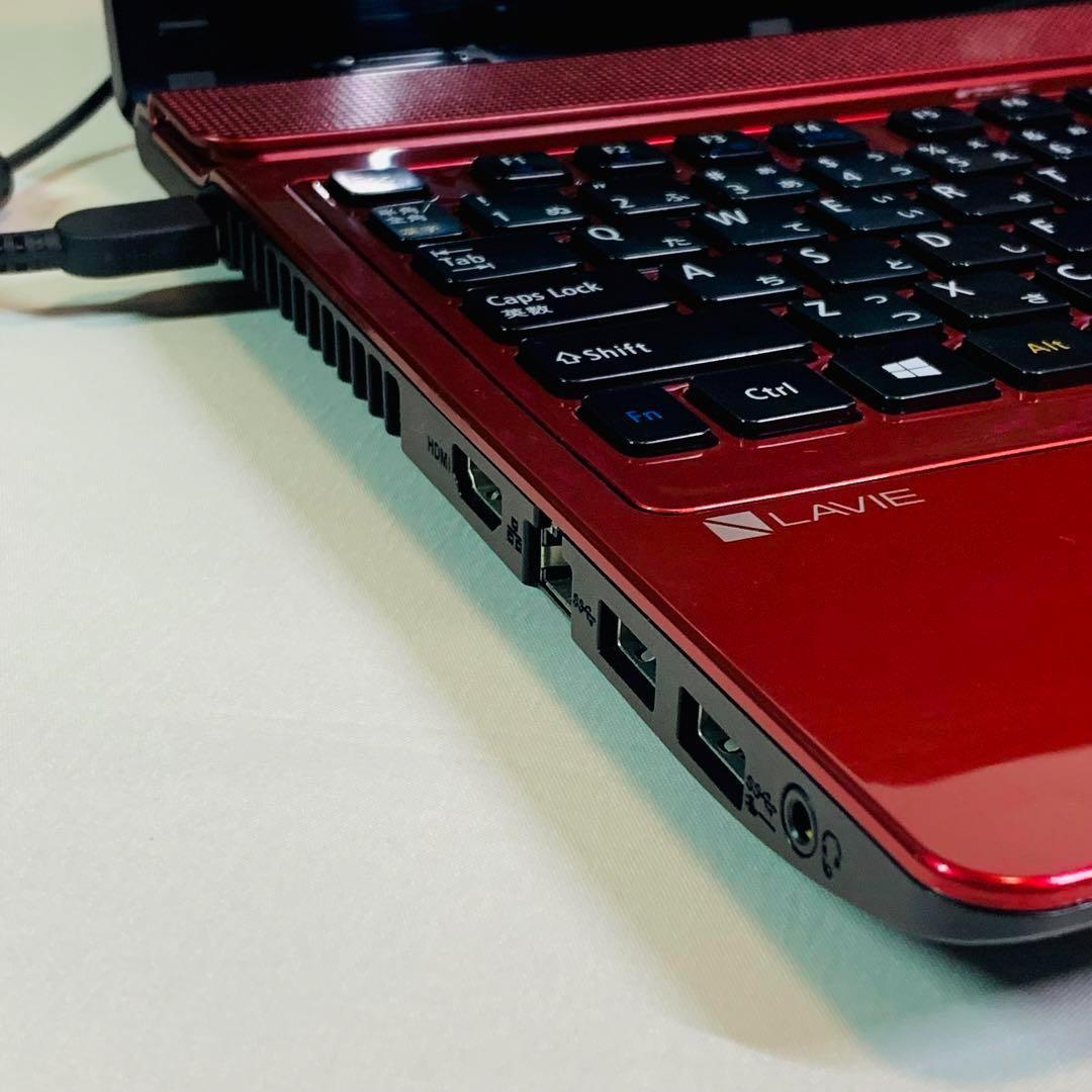 Core i3✨カメラ✨Bluetooth✨SSD✨赤✨NEC✨ノートパソコン