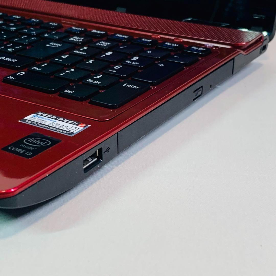 Core i3✨カメラ✨Bluetooth✨SSD✨赤✨NEC✨ノートパソコン