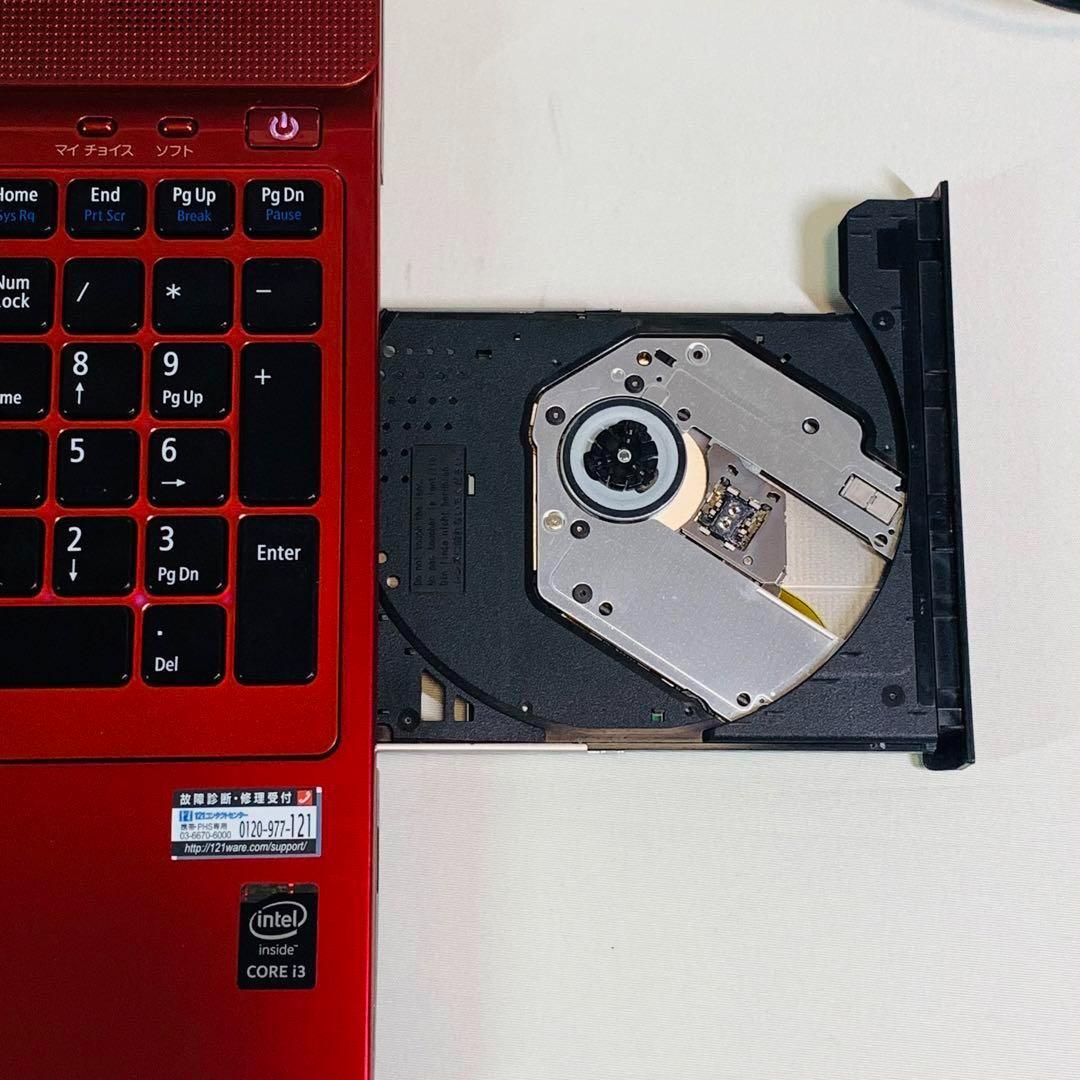 Core i3✨カメラ✨Bluetooth✨SSD✨赤✨NEC✨ノートパソコン