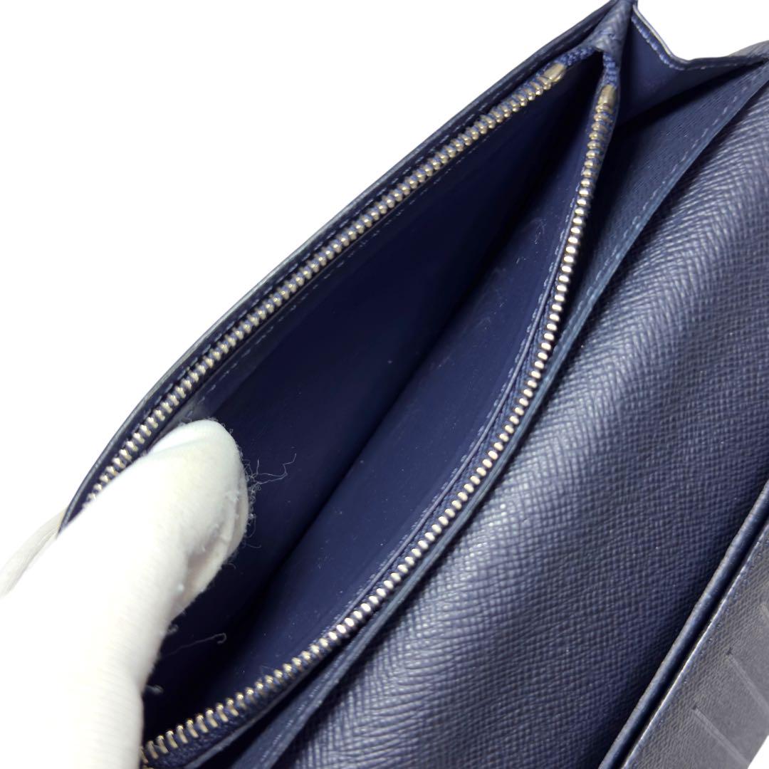ルイヴィトン　ポルトフォイユブラザ　エピ　ブルーマリーヌ 超美品】ルイヴィトン ポルトフォイユ・ブラザ エピ 長財布