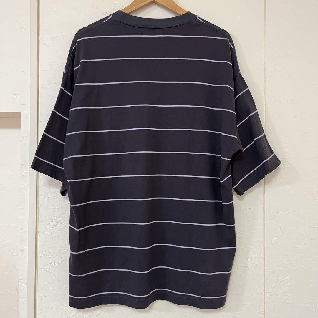 CLANE BORDER PACK T/S BASIC TEE ボーダーTシャツ CLANE - WIDE HENRY NECK BORDER TOPS - BEIGE | ADDICT WEB SHOP