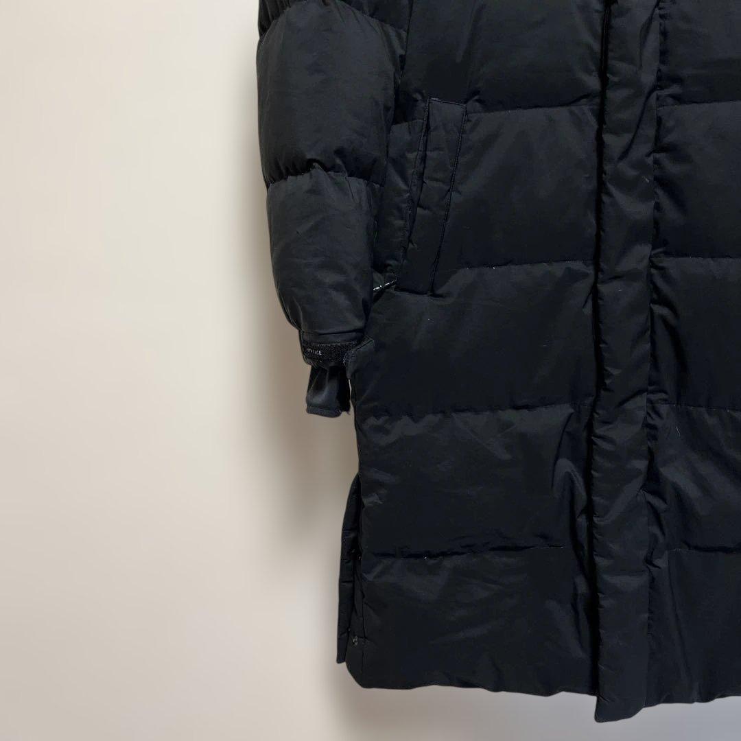 ノースフェイス ダウンコート メンズM ブラック ロゴ刺繍 ロングダウン ノースフェイス ダウンコート メンズM ブラック ロゴ刺繍 ロングダウン