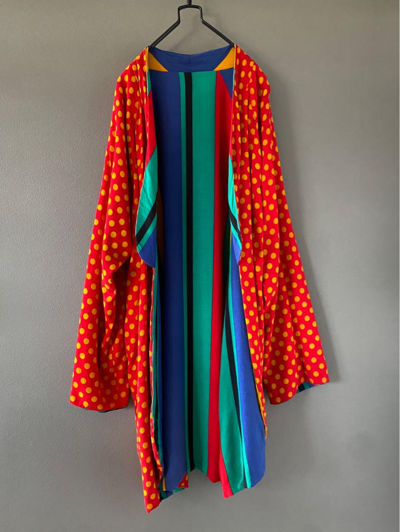 古着 ビンテージ 70s マルチカラー ハンドメイド リバーシブル ジャケット