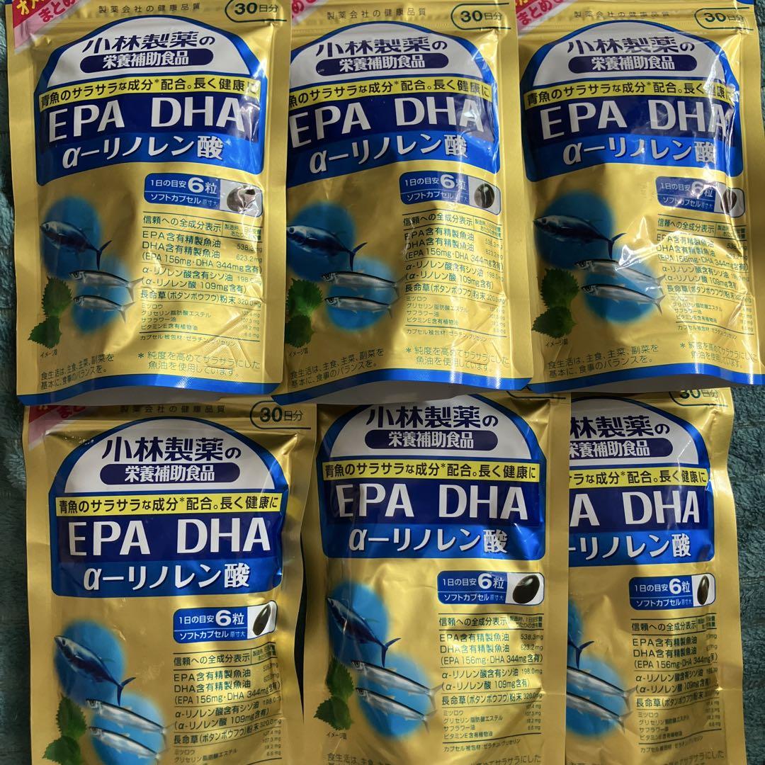 小林製薬　EPA DHA α-リノレン酸　30日分　６袋