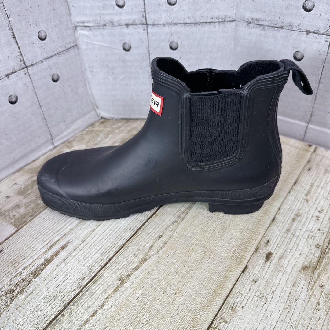 【良品】【HUNTER】オリジナルチェルシー レインブーツ ブラック UK6