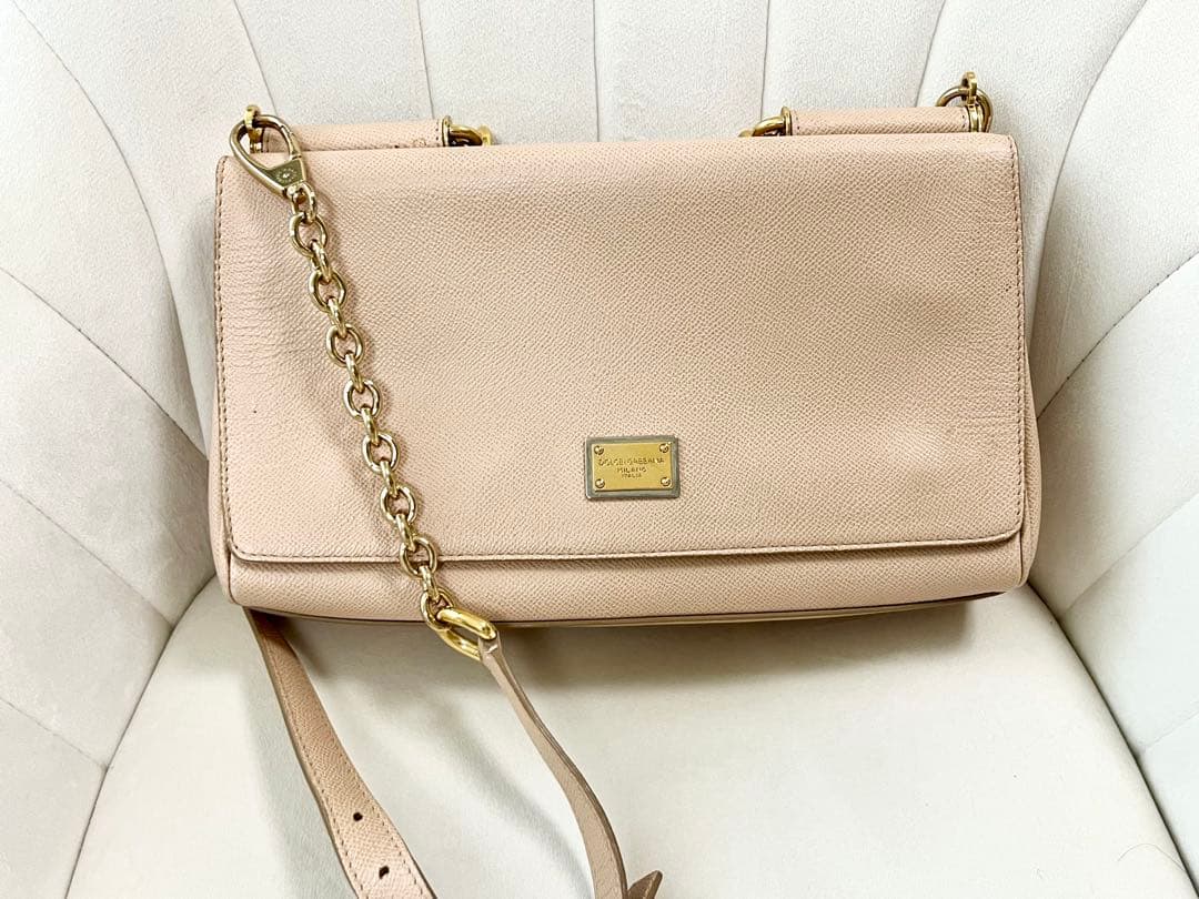 ★サマーセール中★DOLCE&GABBANA レザー ショルダー ハンドバッグ