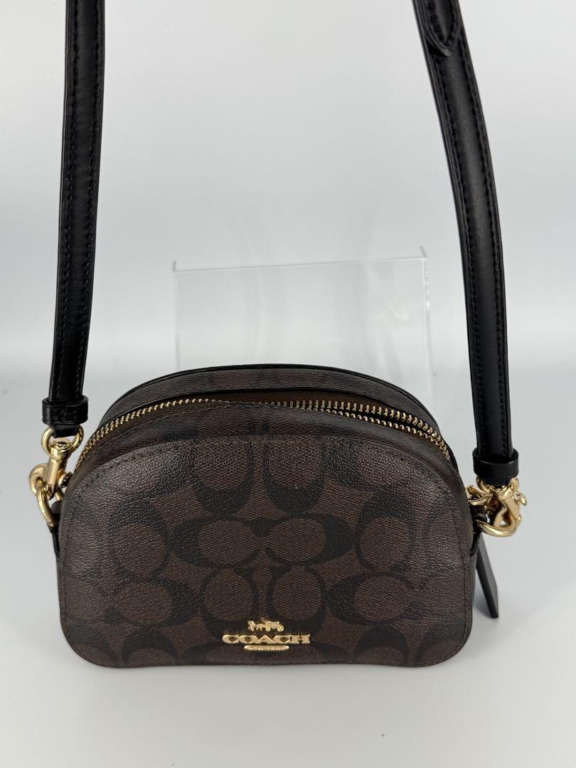 『新品』COACH ブラウン ドーム型 ショルダーバッグ