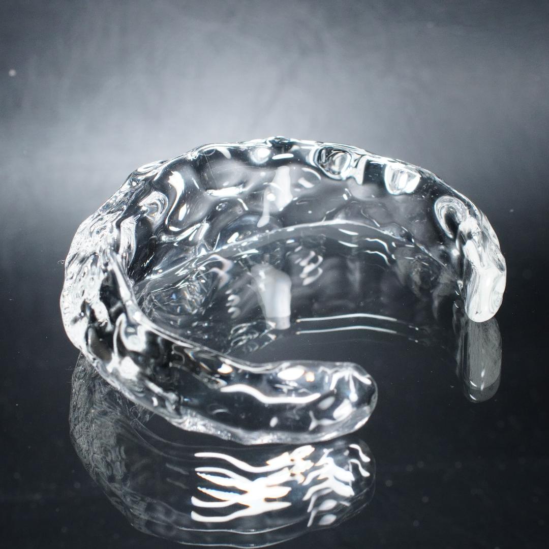ガラスの氷 Clear Glass Bangle Sサイズ No.2028 ガラスの氷 Clear Glass Bangle Sサイズ No.2028