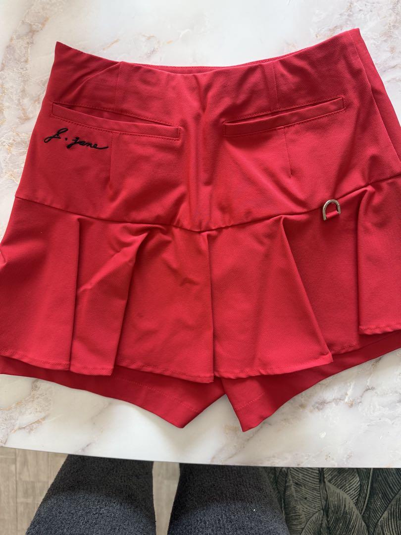J. JANE レディースゴルフスカート XS レッド