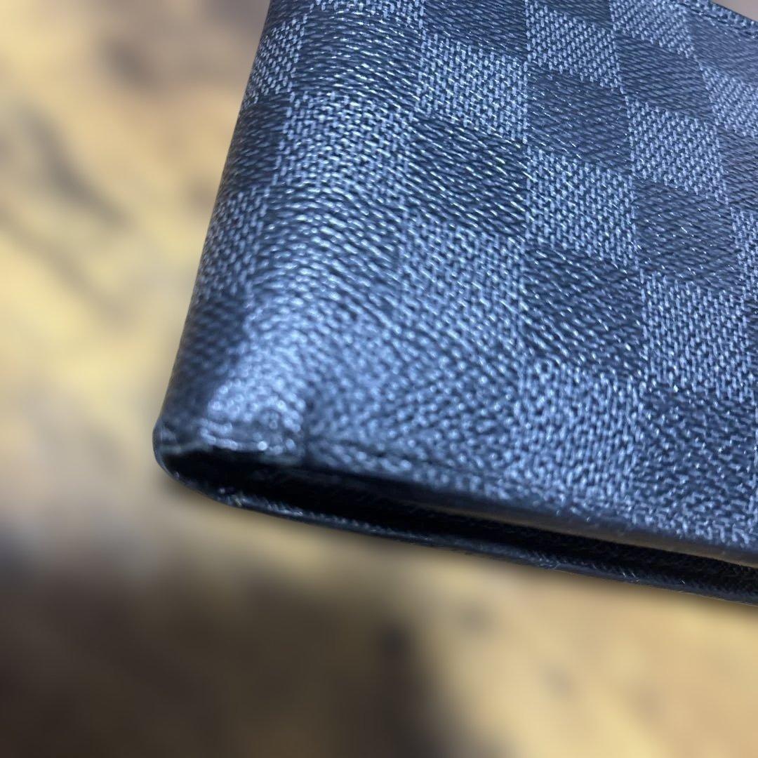 LOUIS VUITTONダミエブラック二つ折り財布小銭入れ LOUIS VUITTONダミエブラック二つ折り財布小銭入れ