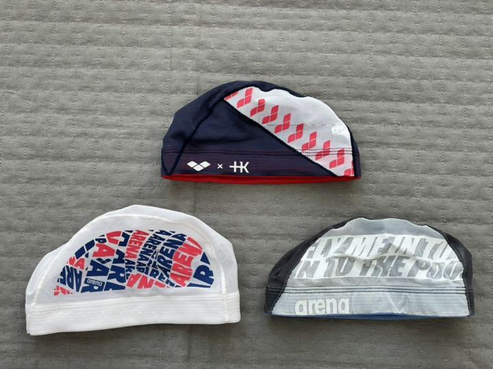 390円 正規激安 arenaのメッシュキャップ Sサイズ 北島康介モデル 他2枚