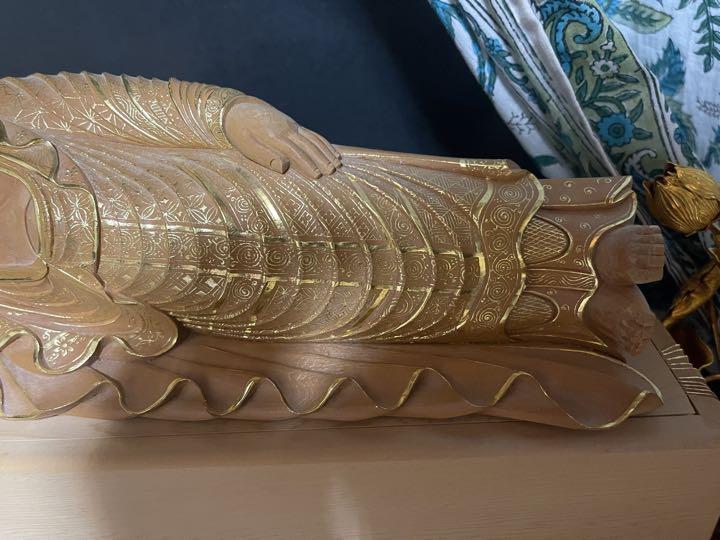 釈迦涅槃像 純金箔貼り