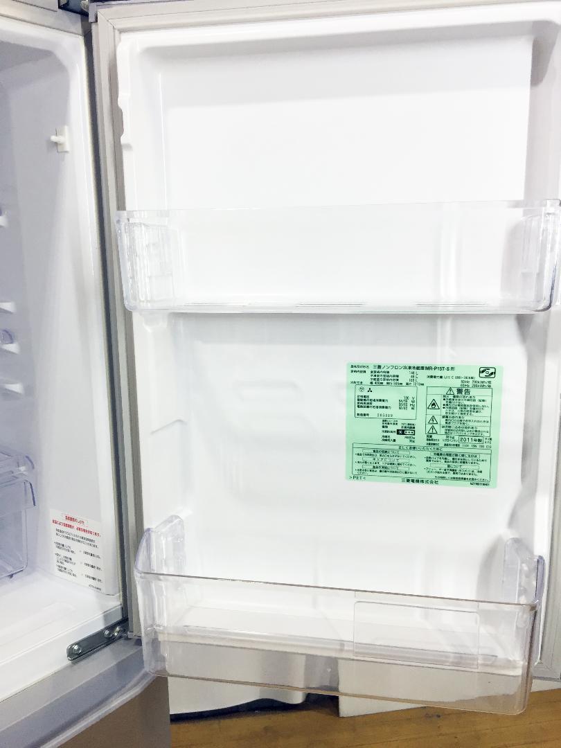 30日迄！送料無料★◆中古★三菱 ラウンドカット 2ドア冷蔵庫 MR-P15T