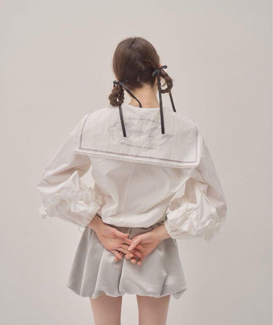 muguet frill sailor collar blouson