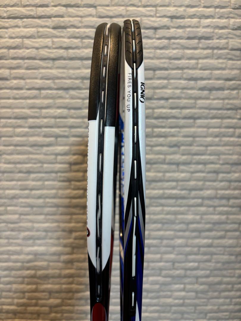ガット張り替え1本付YONEX Diacluster 他　軟式テニスラケット2本