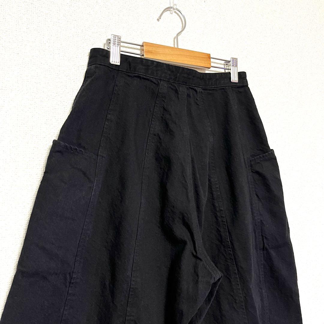 メクル バルーンデニムパンツ ブラック パンツ