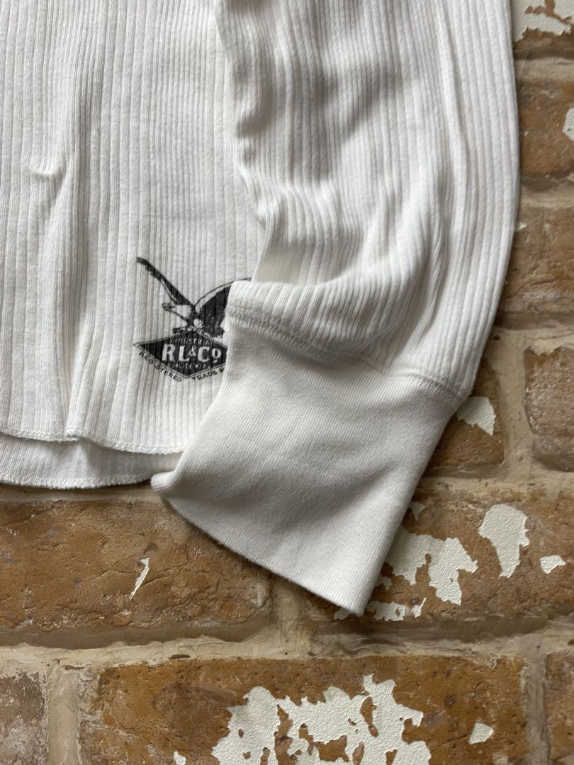 00s ポロ polo ラルフローレン サーマル ロンT バックプリント 白