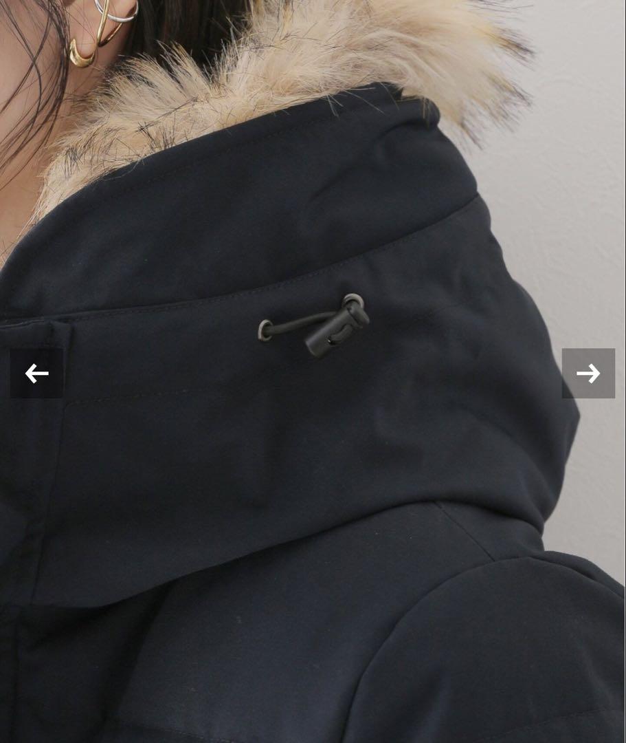 【ほぼ新品】DANTON ダウン ダウンコートリアルファー付き ネイビー 34