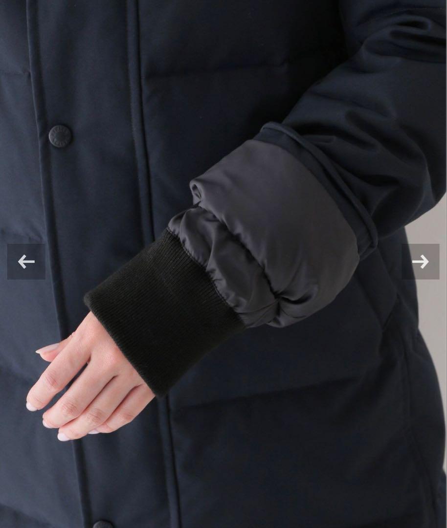 【ほぼ新品】DANTON ダウン ダウンコートリアルファー付き ネイビー 34