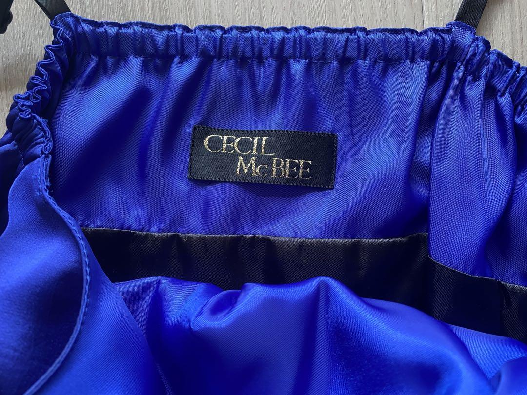 CECIL McBEE 青いリボン付きドレス balifitnesscenter.com