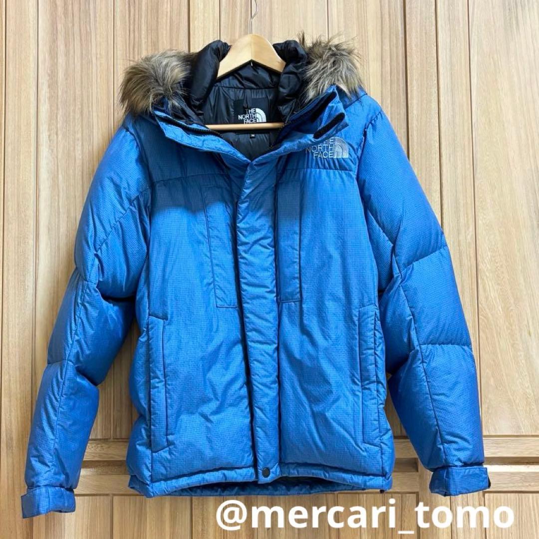 THE NORTH FACE ファーフード付ダウンジャケット 青 MM THE NORTH FACE