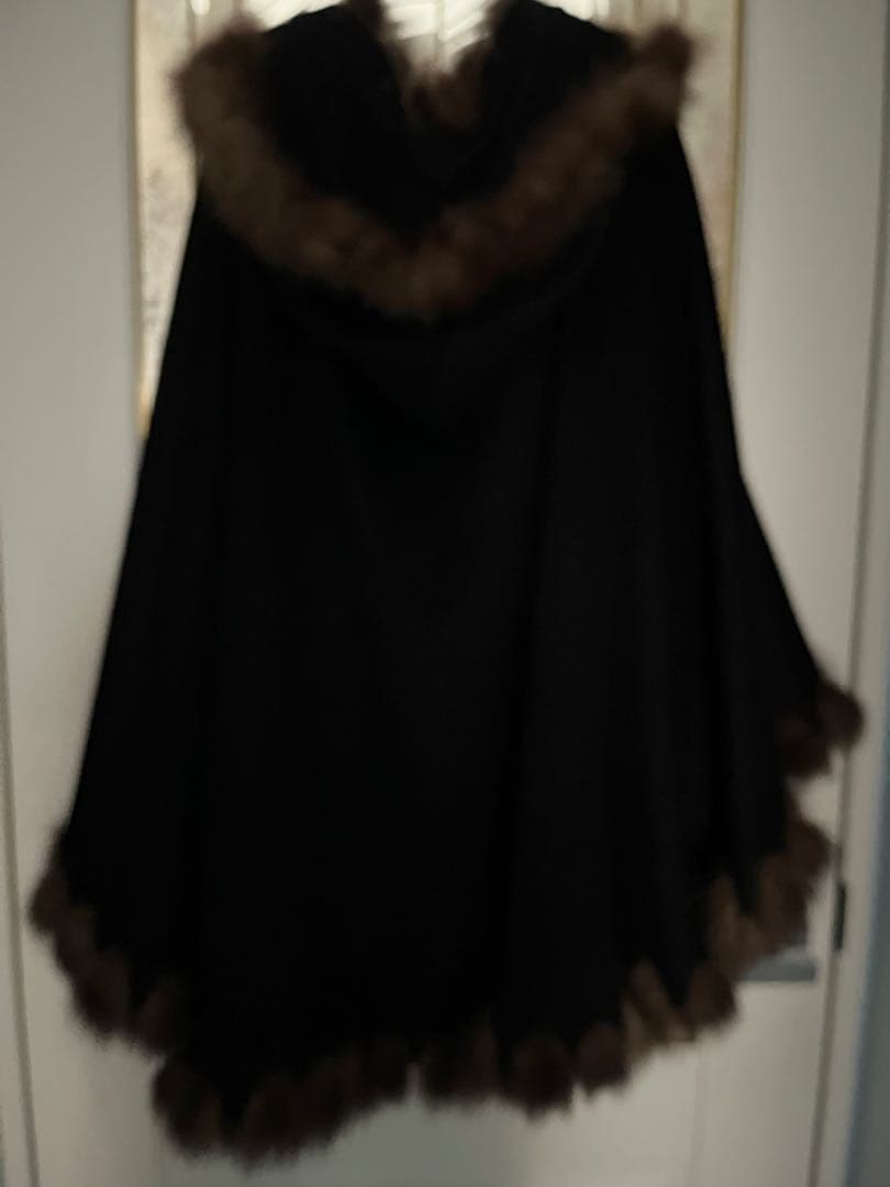 フード付き ファーケープ 毛皮 フード付き ファーケープ 毛皮