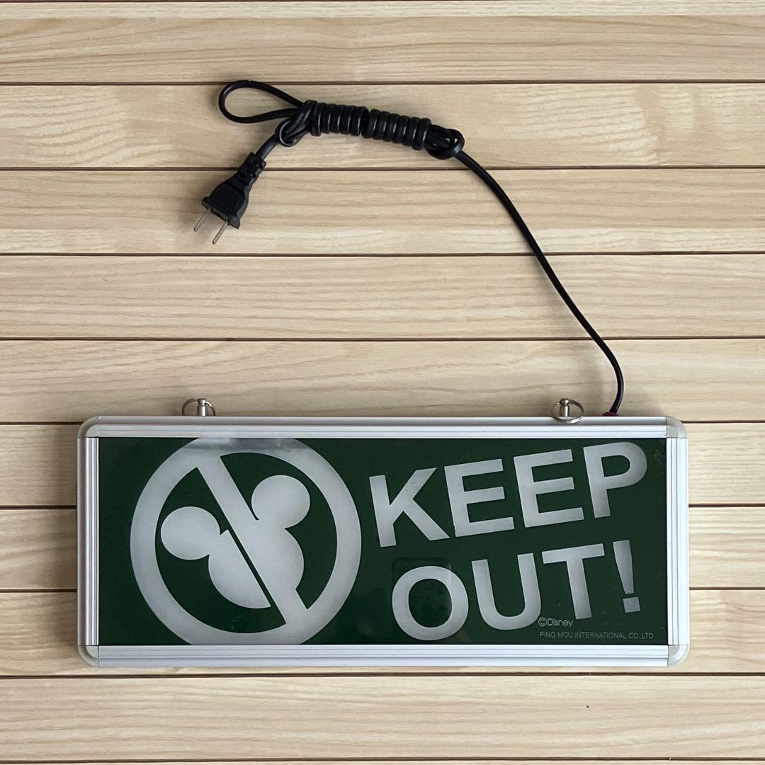 ディズニー　案内ライト(KEEP OUT) ジャンク