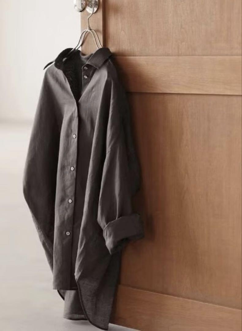 Spick and Span 追加80リネンカシュクールビッグシャツ 新品未使用