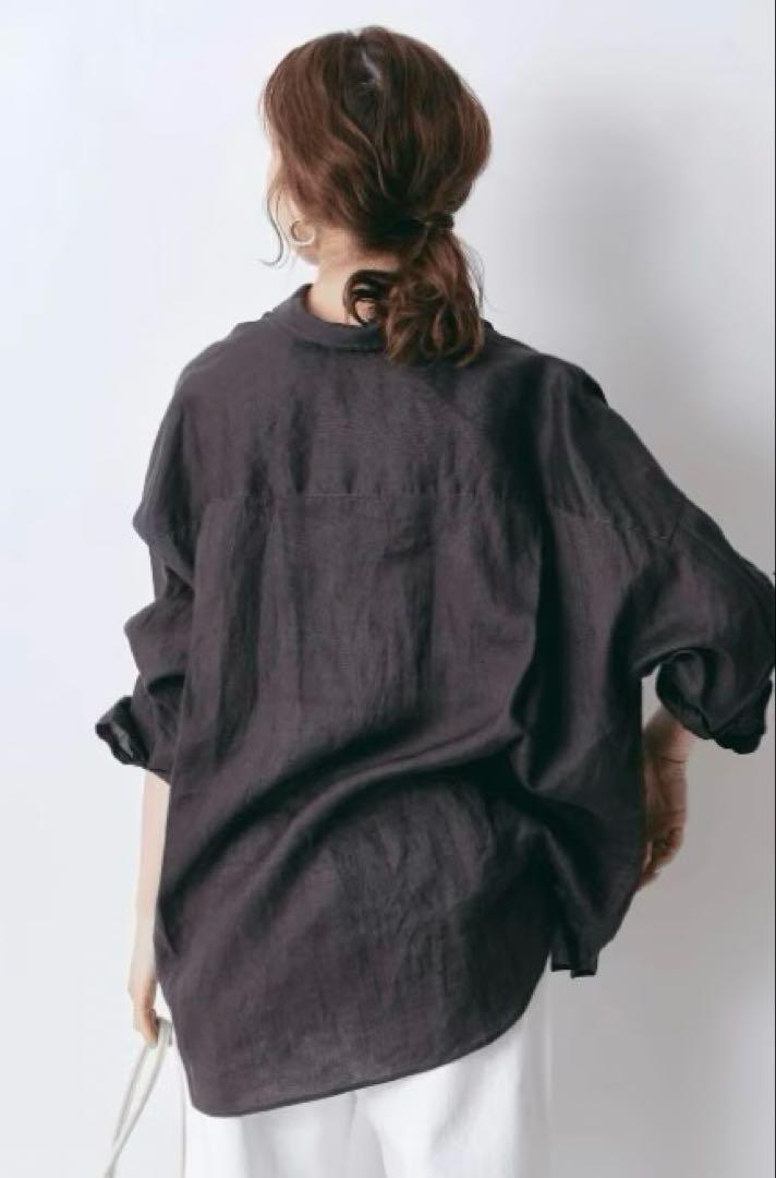Spick and Span 追加80リネンカシュクールビッグシャツ 新品未使用