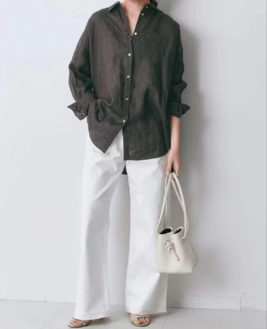 Spick and Span 追加80リネンカシュクールビッグシャツ 新品未使用