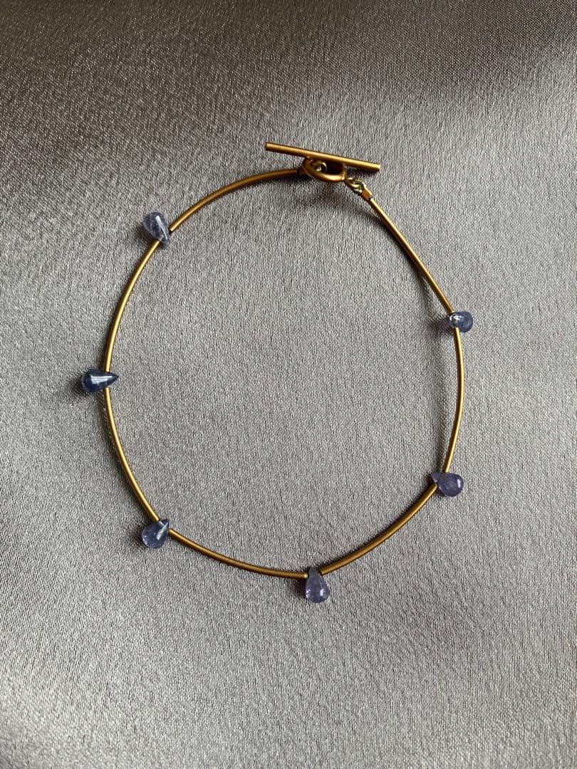 K18イエローゴールド サファイアブレスレット目立った傷や汚れなし