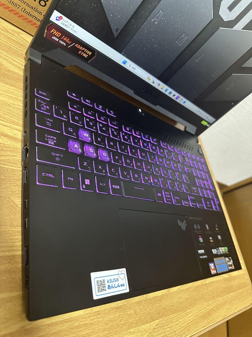 未使用に近い　ASUS ゲーミングノート　Ryzen 7 RTX4050
