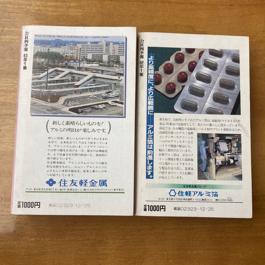 古書　【２冊セット】四季報　昭和62〜63年　新春号