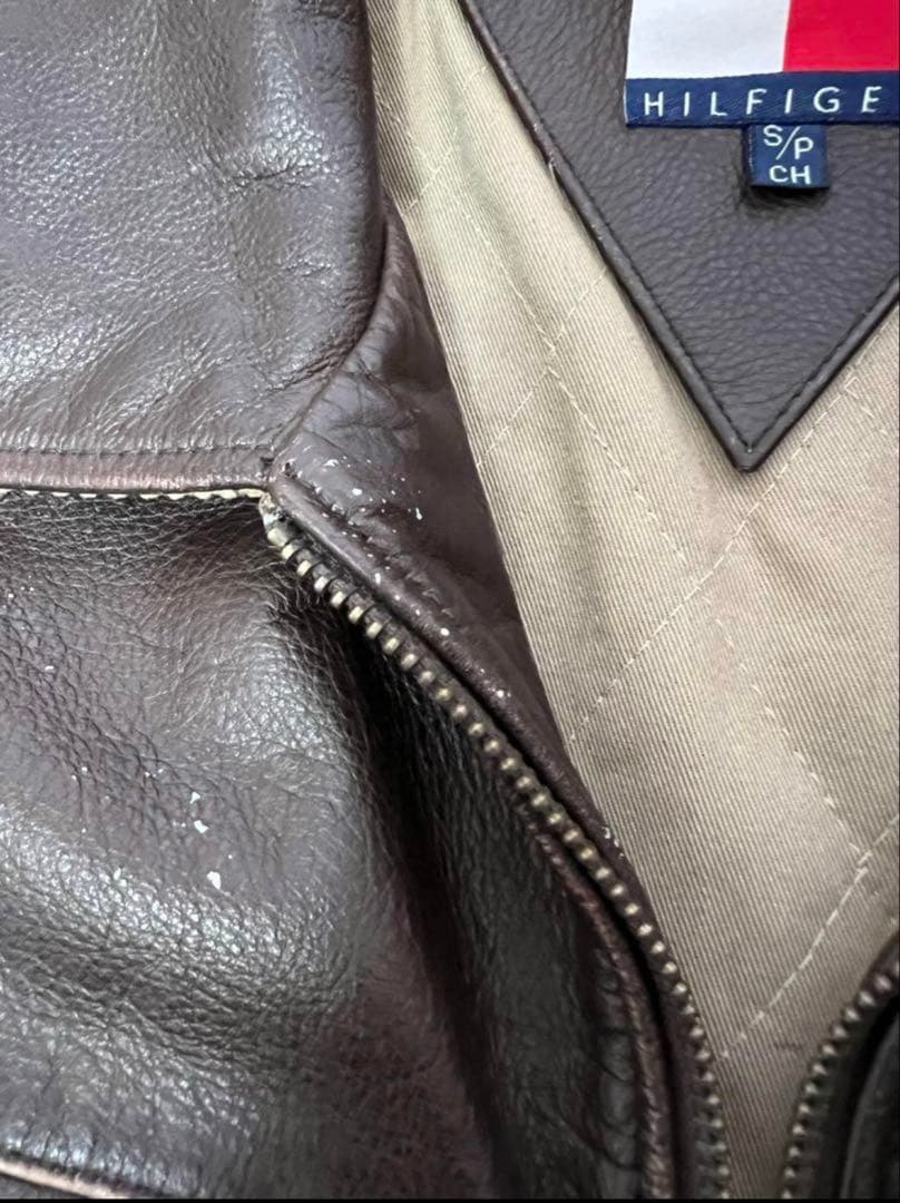 80s tommyhilfiger レザーベスト vintage