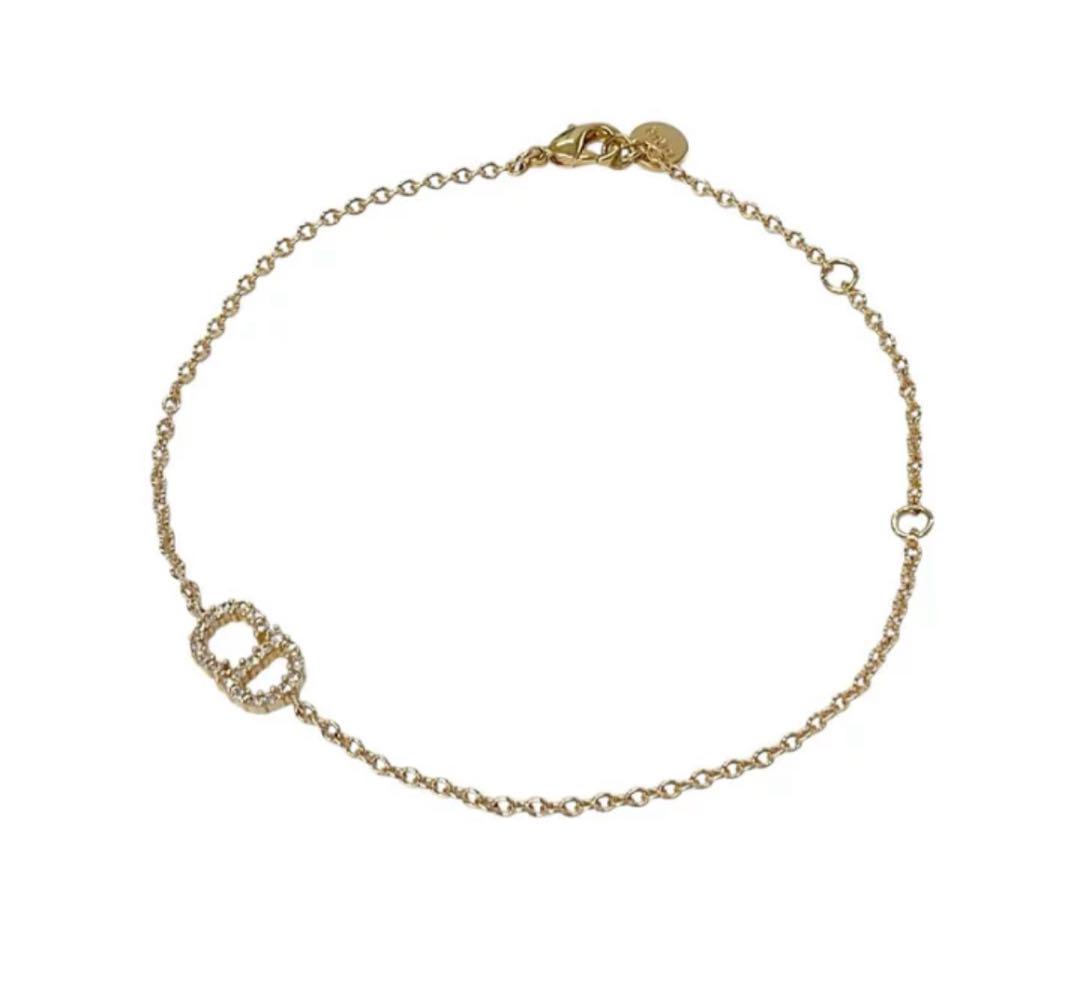 美品　Dior ロゴ　ゴールド ブレスレット 美品】Dior ゴールド ブレスレット ロゴ - メルカリ