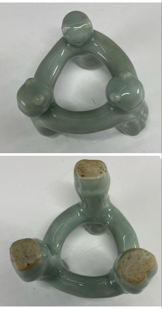 【茶道具】青磁七種蓋置（合わせ箱）