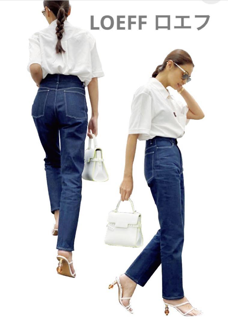美品　LOEFF　デニムテーパードパンツデニム/ジーンズ