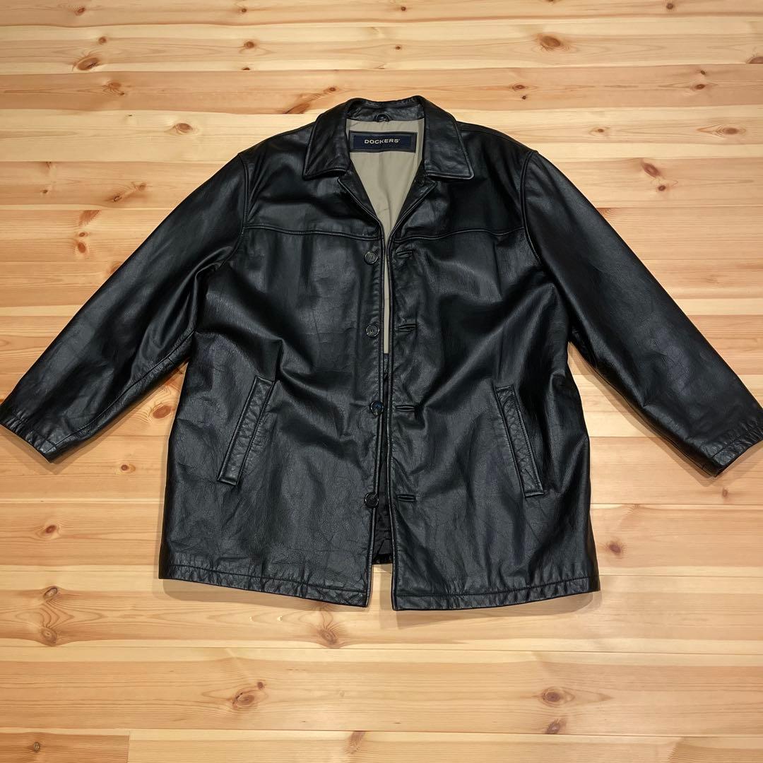 サイズ DOCKERS レザーカーコート XLXL LL DOCKERS
