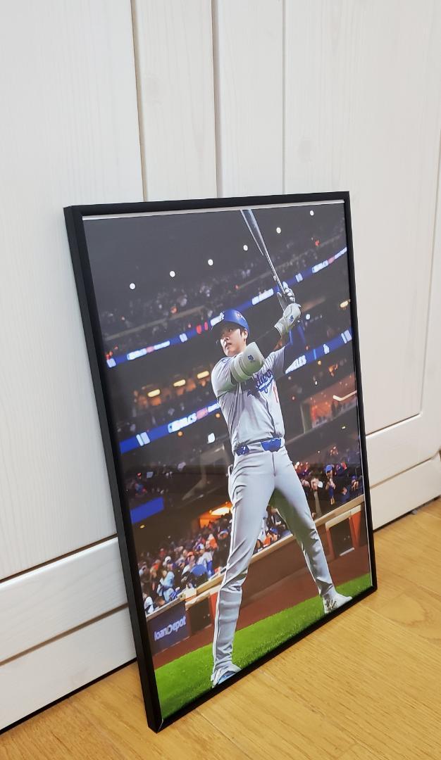 かずぅドジャース大谷翔平 ！A3サイズポスターフレーム付き⑥セット 祝ドジャース大谷翔平 2024年MVP獲得！A3サイズポスターフレーム