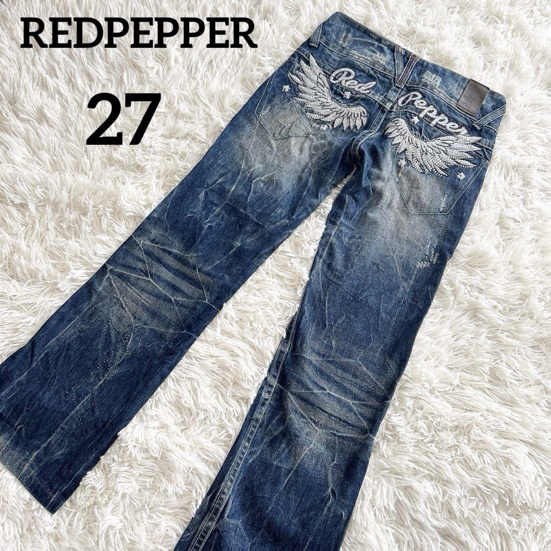 美品 レア RED PEPPER デニムパンツ ストレート y2k 平成ギャル