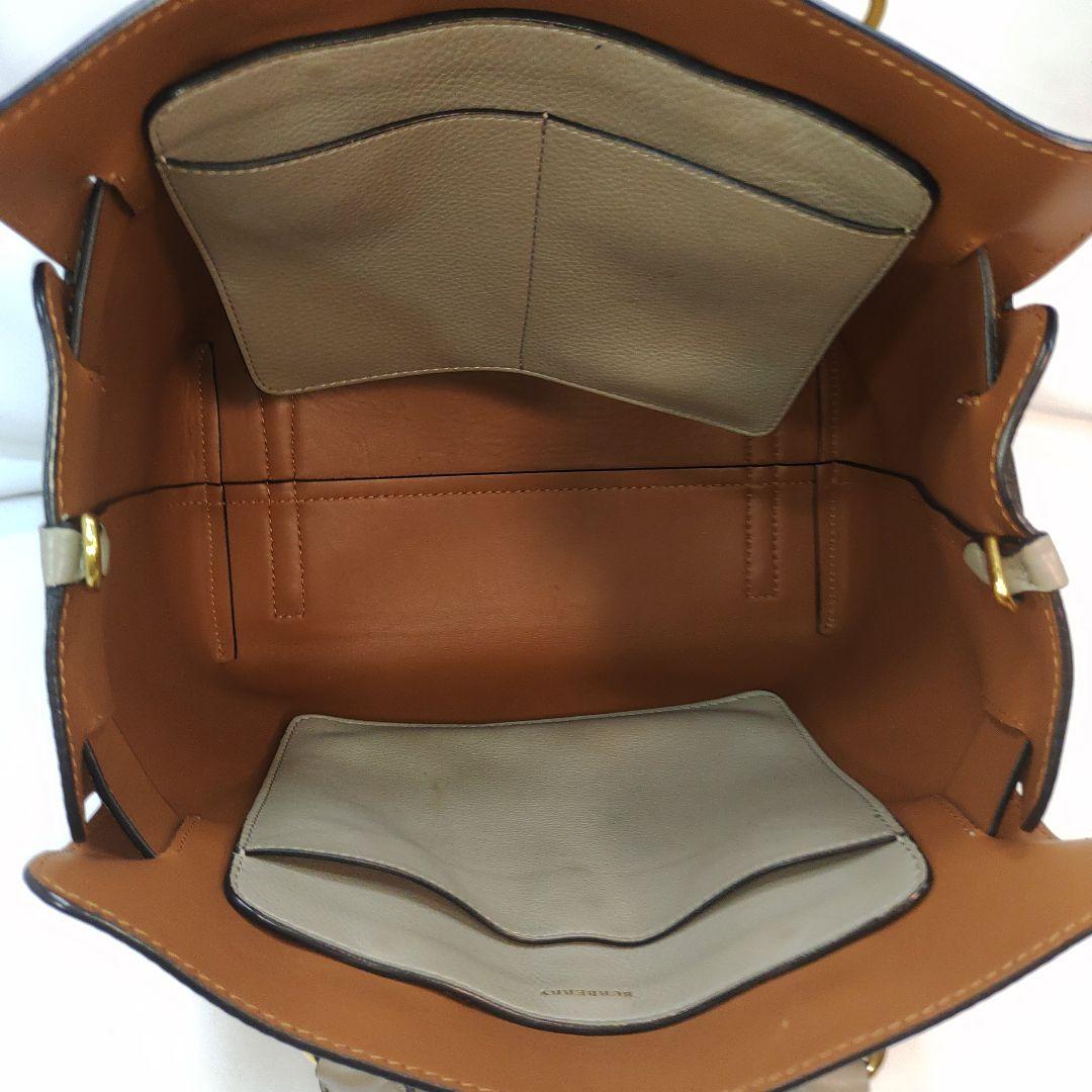 【極美品】バーバリー ベルトバッグ 2way ショルダー レザー グレージュ 極美品】バーバリー ベルトバッグ 2way ショルダー レザー