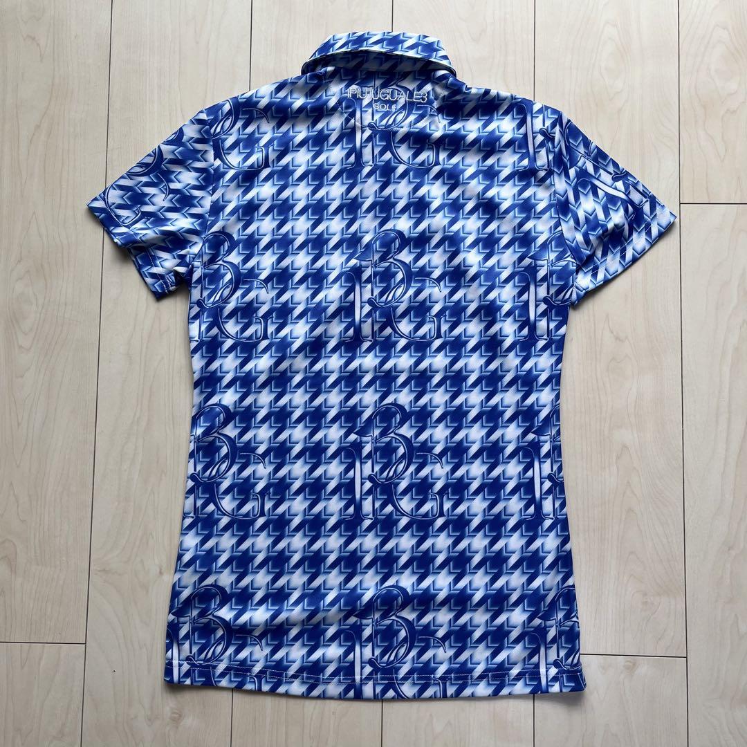 美品 1PIU1UGUALE3 GOLF ポロシャツ ゴルフ ブルー