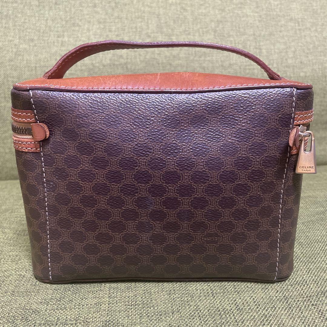 CELINE セリーヌ マカダム柄 バニティバッグ ハンドバッグ