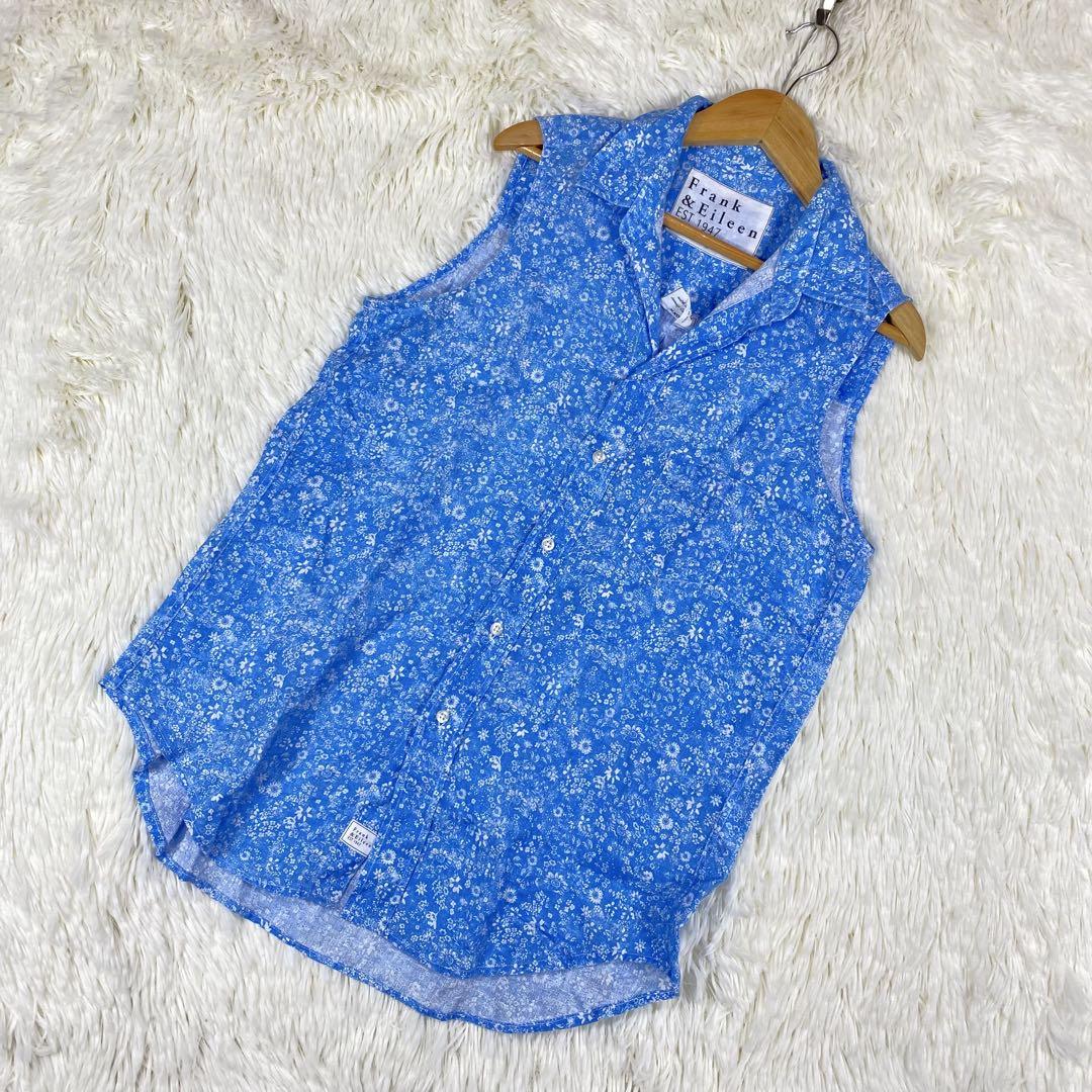 『Frank&Eileen』(XS) fiona ノースリーブ リネンシャツ