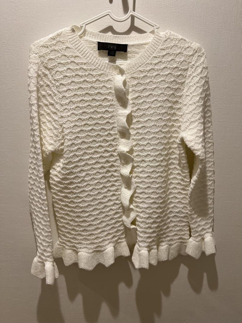 ZARA ホワイト カーディガン
